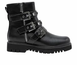 Women's Jane And The Shoe Linda Moto Boots