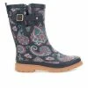 Women's Western Chief Paisley Pop Mid Boot Rain Boots -Ankle Boots Shoe 1 640