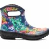 Women's Bogs Footwear Patch Ankle Rose Garden Rain Boots -Ankle Boots Shoe 1 680