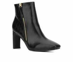 Women's New York And Company Una Heeled Booties -Ankle Boots Shoe 2 152