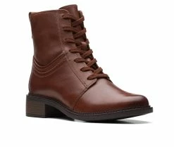 Women's Clarks Maye Step Lace Up Booties -Ankle Boots Shoe 2 31