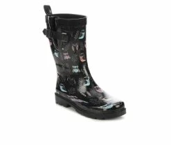 Women's Capelli New York Branches & Owls Mid Rain Boots -Ankle Boots Shoe 2 359