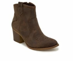 Women's Unionbay Cowgal Western Boots -Ankle Boots Shoe 2 360