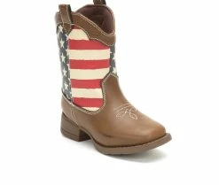 Kids' Natural Steps Toddler & Little Kid Stripes Cowboy Boots -Ankle Boots Shoe 2 394