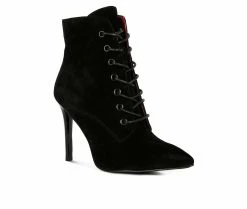 Women's Rag & Co Sulfur Lace Up Stiletto Booties 10 Women's Rag & Co Sulfur Lace Up Stiletto Booties -Ankle Boots Shoe 2 4