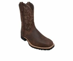 Men's AdTec 12" Steel Toe Work Western Cowboy Boots -Ankle Boots Shoe 2 429