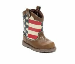 Boys' Natural Steps Infant & Toddler Stripes Cowboy Boots -Ankle Boots Shoe 2 485