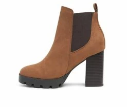 Women's London Rag Sonia Block Heel Booties 11 Women's London Rag Sonia Block Heel Booties -Ankle Boots Shoe 3 118