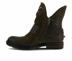 Women's SPRING STEP Gavotta Moto Boots -Ankle Boots Shoe 3 232