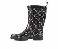 Women's Capelli New York Spiral Dot Mid Calf Rain Boots -Ankle Boots Shoe 3 276