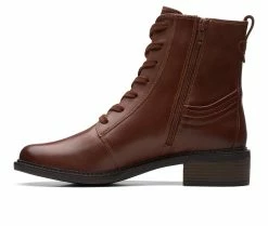 Women's Clarks Maye Step Lace Up Booties -Ankle Boots Shoe 3 31