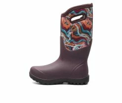 Women's Bogs Footwear Neo Classic Tall Glossy Abstract Rain Boots -Ankle Boots Shoe 3 355