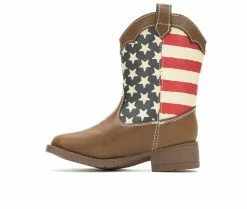 Kids' Natural Steps Toddler & Little Kid Stripes Cowboy Boots -Ankle Boots Shoe 3 393