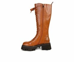 Women's London Rag Mad Mood Knee High Lace Up Boots -Ankle Boots Shoe 3 514