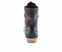 Women's SPRING STEP Duckie - Plaid Rain Boots -Ankle Boots Shoe 4 253