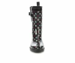 Women's Capelli New York Spiral Dot Mid Calf Rain Boots -Ankle Boots Shoe 4 276