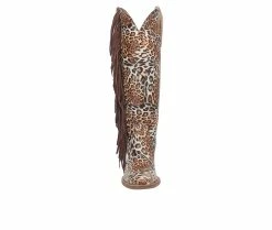 Women's Dingo Boot Cheetah Cowgirl Western Boots 12 Women's Dingo Boot Cheetah Cowgirl Western Boots -Ankle Boots Shoe 4 418
