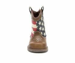 Boys' Natural Steps Infant & Toddler Stripes Cowboy Boots -Ankle Boots Shoe 4 482