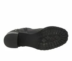 Women's RideTecs 6" Heeled Buckle Biker Booties -Ankle Boots Shoe 5 223