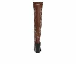 Women's Franco Sarto Glenice Knee High Heeled Western Boots -Ankle Boots Shoe 5 383